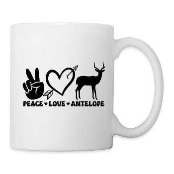 Antelope Heart Peace Animal Motif - Mug - white - Right