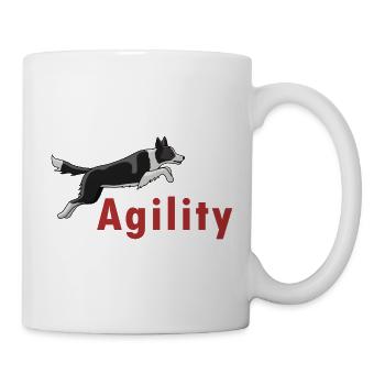Agility-Logo "Jumping" - Tasse - Weiß - Rechts