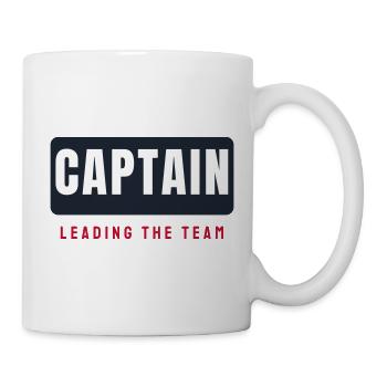 Poutre de lettrage de capitaine - Capitaine Sport d’équipe - Mug blanc - blanc - Droite