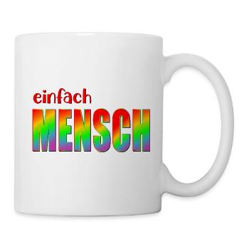 MENSCH INKLUSION VIELFALT - Tasse - Weiß - Rechts