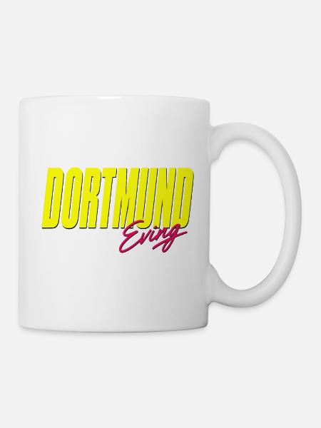 Dortmund Eving Shirt, Ruhrpott Kult Badelatschen - Tasse - Weiß