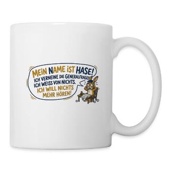 Mein Name ist Hase - Tasse - Weiß - Rechts