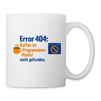 Error 404: Kaffee im Modul nicht gefunden - Tasse - Weiß - Rechts