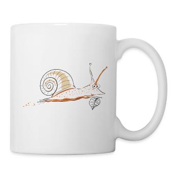 Schnecke  - Tasse - Weiß - Rechts