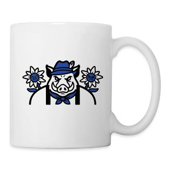 Wildschwein Edelweiss Wappen - Tasse - Weiß - Rechts