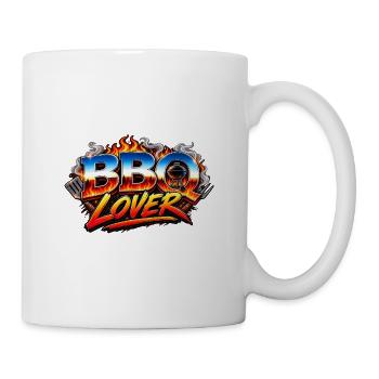 Logo des Flammes des Amoureux du BBQ - Mug blanc - blanc - Droite