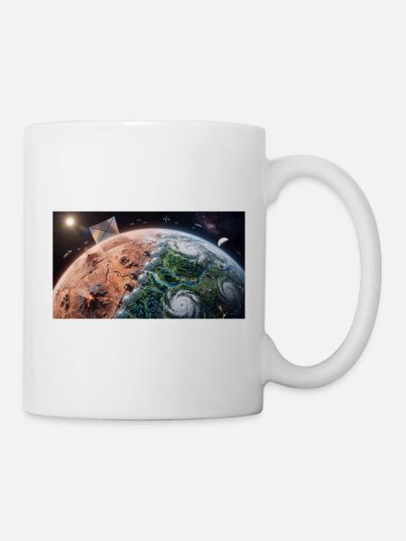 Planetary Terraforming: Birth of New Life from Spa - Mug - white