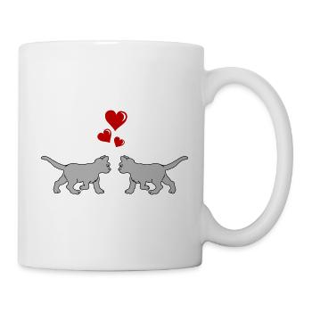 katze_verliebt_02 - Tasse - Weiß - Rechts