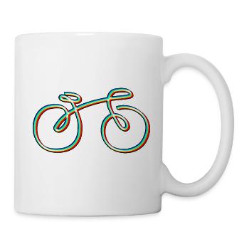 elektronische Tanzmusik, Bike - Tasse - Weiß - Rechts