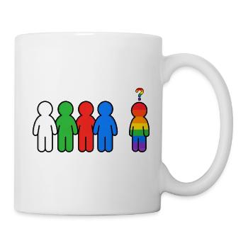 Anders und Stolz Regenbogen Grafik - Mug - white - Right