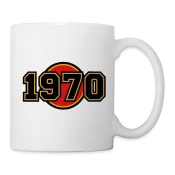 1970 Geburtsjahr Retro Logo - Tasse - Weiß - Rechts
