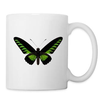 Rajah Brookes Birdwing Trogonoptera brookiana - Tasse - Weiß - Rechts