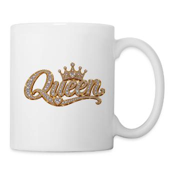 Glitzernde Königinnenkrone - Tasse - Weiß - Rechts