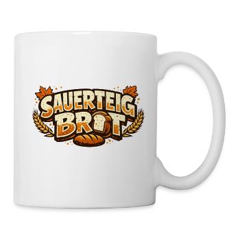 Sauerteig Brot Logo Illustration - Tasse - Weiß - Rechts