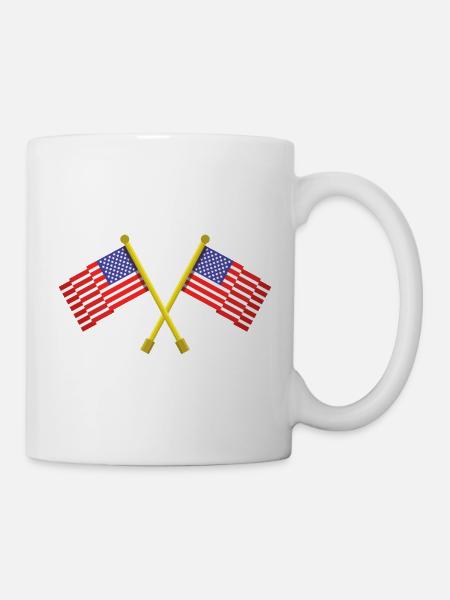 Flagge der Vereinigten Staaten - Tasse - Weiß