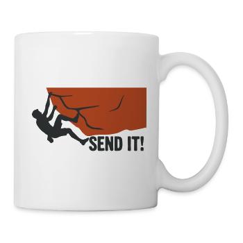 Send It Boulderer Silhouette - Tasse - Weiß - Rechts