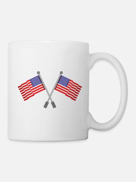 Flagge der Vereinigten Staaten - Tasse - Weiß