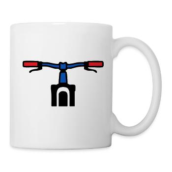 Mountainbike Lenker Grafik - Tasse - Weiß - Rechts