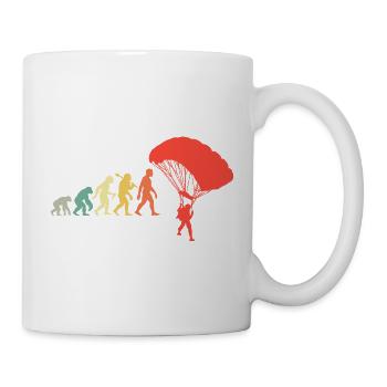 Fallschirmspringer Evolution Extremsport - Tasse - Weiß - Rechts