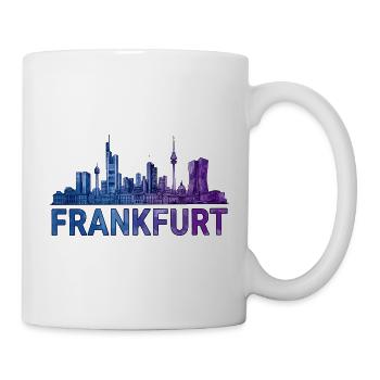 Frankfurt Stadt Skyline - Tasse - Weiß - Rechts