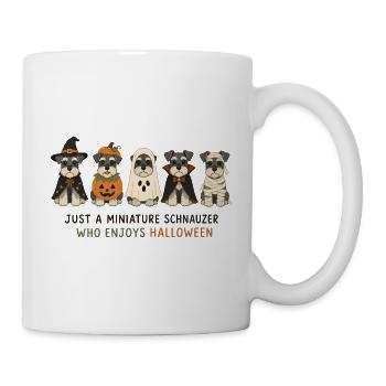 Halloween Miniaturschnauzer-Crew - Tasse - Weiß - Rechts