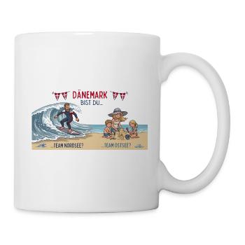 Dänemark: Nordsee oder Ostsee - Tasse - Weiß - Rechts