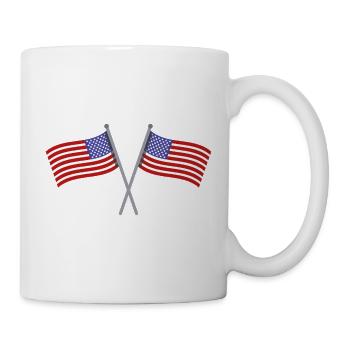 Flagge der Vereinigten Staaten - Tasse - Weiß - Rechts