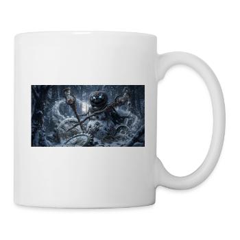 Gothic Pumpkin Snowman with Hourglasses and Clockw - Tasse - Weiß - Rechts
