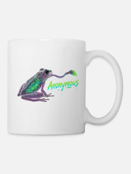 Neon Cyber Frosch Graffiti - Tasse - Weiß