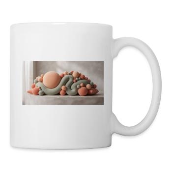 Abstract sculptural composition with soft velvet - Tasse - Weiß - Rechts