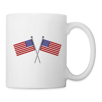 Flagge der Vereinigten Staaten - Tasse - Weiß - Rechts