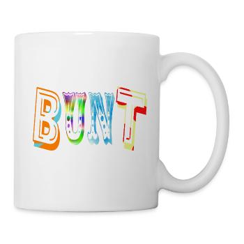 Buntfarbener Rainbow-Schriftzug - Tasse - Weiß - Rechts