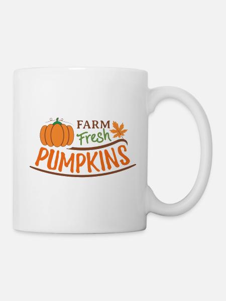 Farm Fresh Pumpkins Design - Tasse - Weiß