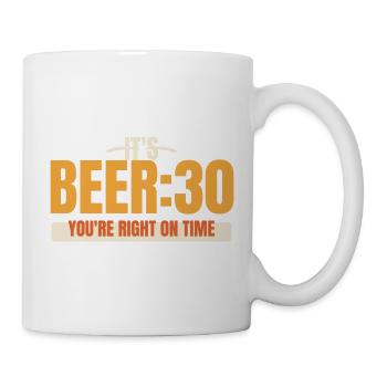 It's Beer Thirty lustiger Bier Spruch Geschenk - Tasse - Weiß - Rechts