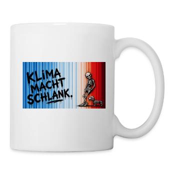 Klima_macht_schlank - Tasse - Weiß - Rechts