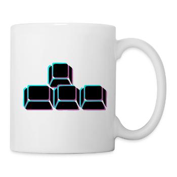 WASD Tasten Glitch Icon - Tasse - Weiß - Rechts