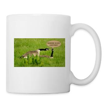 Gans - Wo ist mein Kaffee? - Tasse - Weiß - Rechts