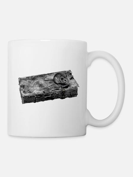 zerfallenes Buch, goth - Tasse - Weiß