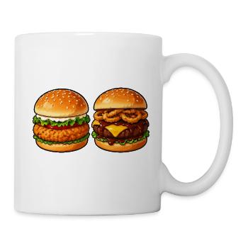 Burger Duett Käse & Knusper - Tasse - Weiß - Rechts