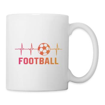 football herzschlag fußball fußballspieler - Tasse - Weiß - Rechts