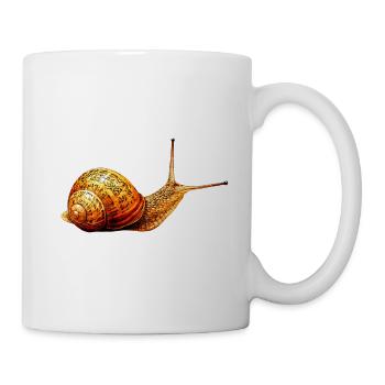 Goldene Schnecke Ornament - Tasse - Weiß - Rechts