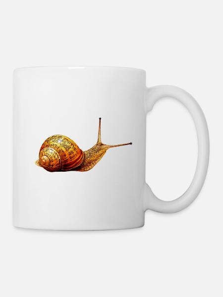 Goldene Schnecke Ornament - Tasse - Weiß