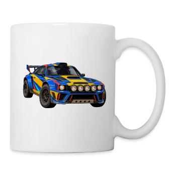 Rallye Farbexplosion Rallyauto - Tasse - Weiß - Rechts