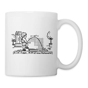 Mathe Pi Parabel 3,14159265359 - Tasse - Weiß - Rechts