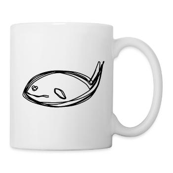 Wal handgezeichnet - Tasse - Weiß - Rechts