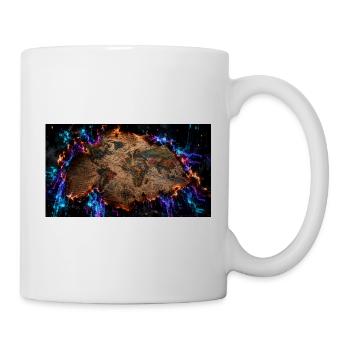 Die brennende Landkarte - Tasse - Weiß - Rechts