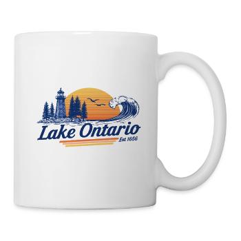 Lake Ontario retro - Tasse - Weiß - Rechts