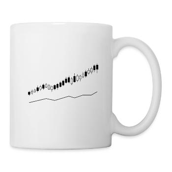 Bullenmarkt-Candlestick-Graph - Tasse - Weiß - Rechts