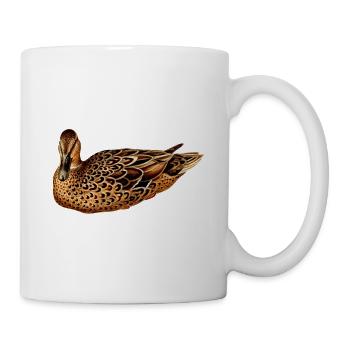 Ente Digital Art – Modernes Enten T-Shirt - Tasse - Weiß - Rechts