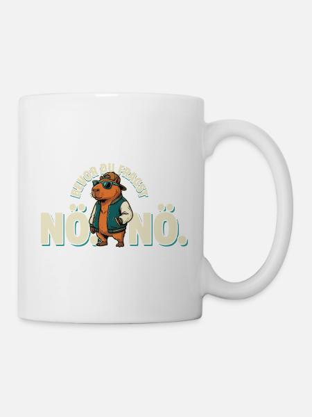 Beaver Streetstyle – Nö Nö Grafik - Tasse - Weiß
